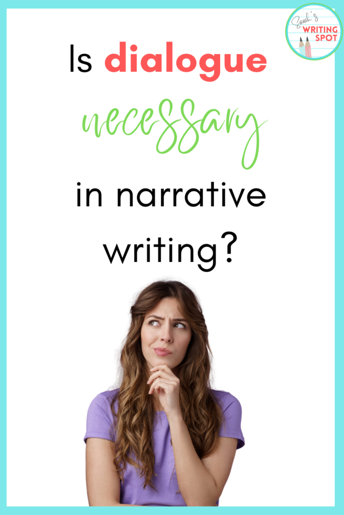 Is dialogue in narrative essay writing necessary? wonders an upper elementary school teacher.