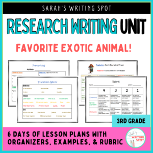 This product is an expository paragraph writing unit