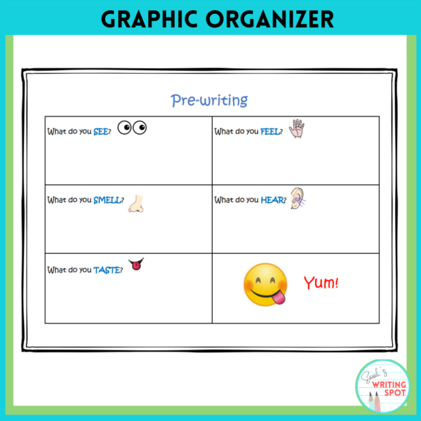 Using a graphic organizer is useful before a seasons writing piece